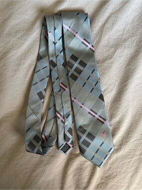Susan G Komen Gray Plaid Tie and Bow Tie